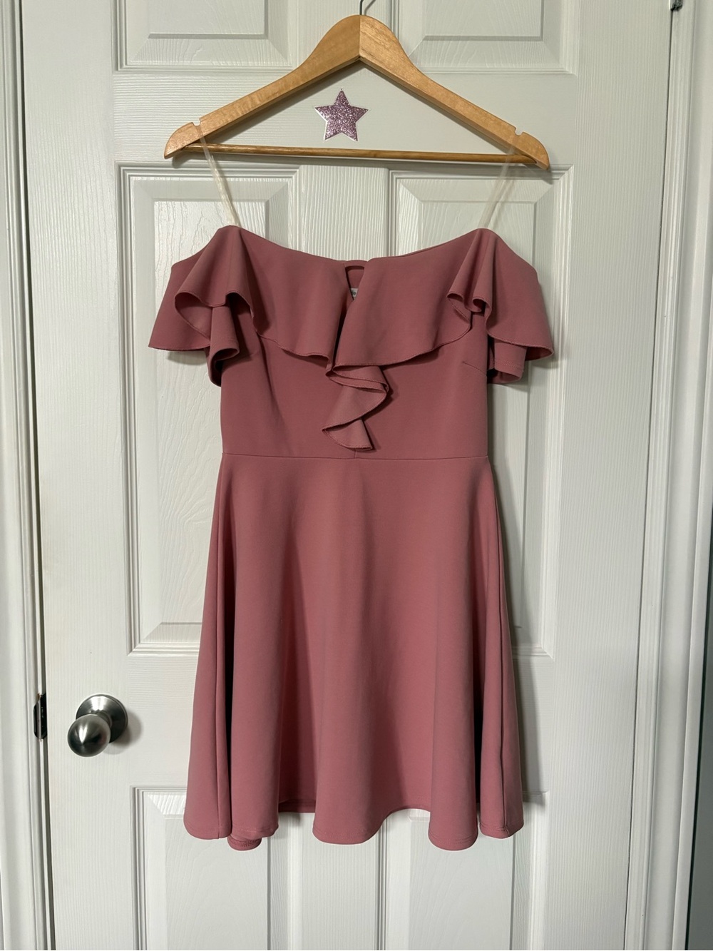 Pink Off The Shoulder Dress